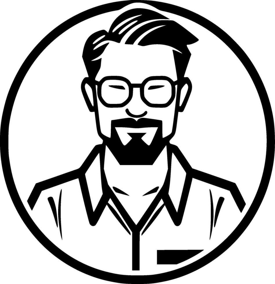 Teacher - Minimalist and Flat Logo - Vector illustration