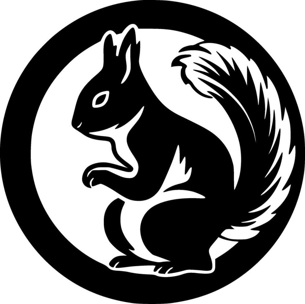 Squirrel - Minimalist and Flat Logo - Vector illustration