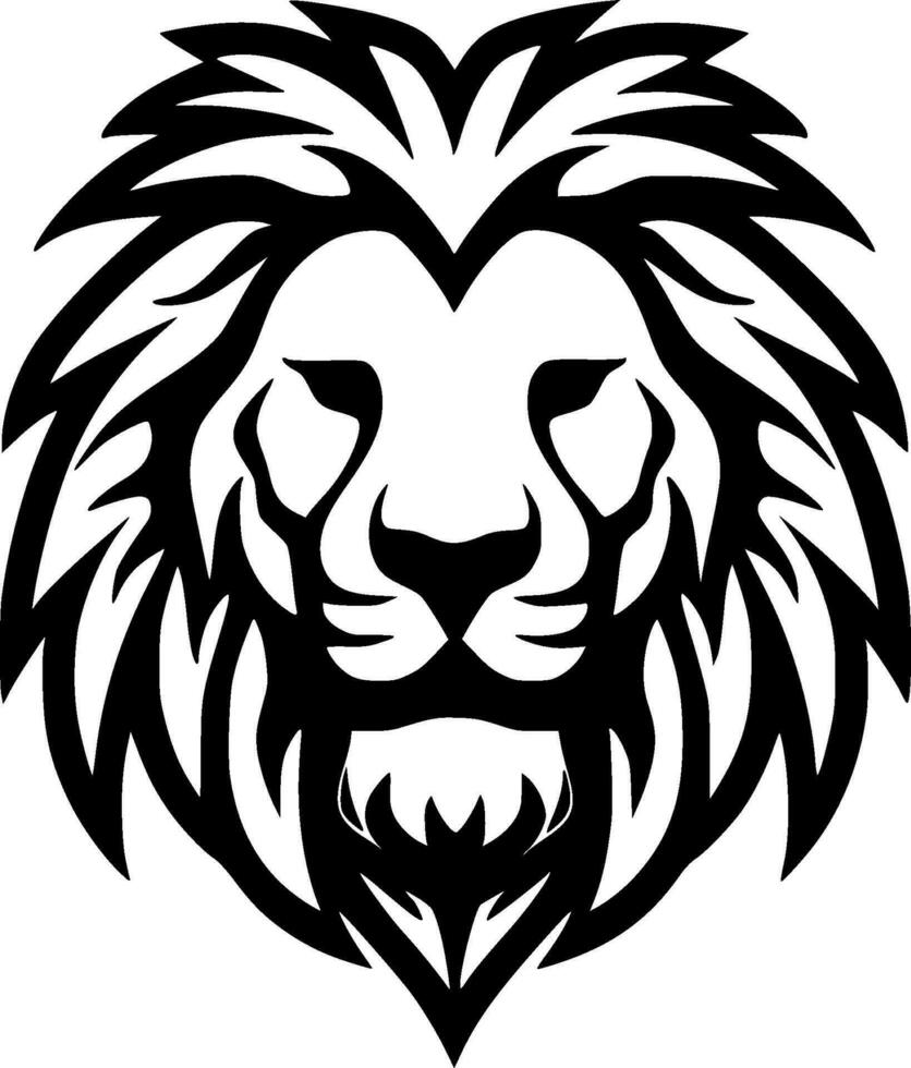 Lion, Minimalist and Simple Silhouette - Vector illustration