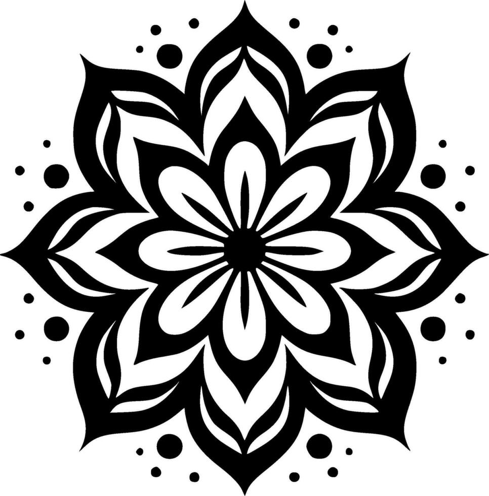 Mandala - Minimalist and Flat Logo - Vector illustration