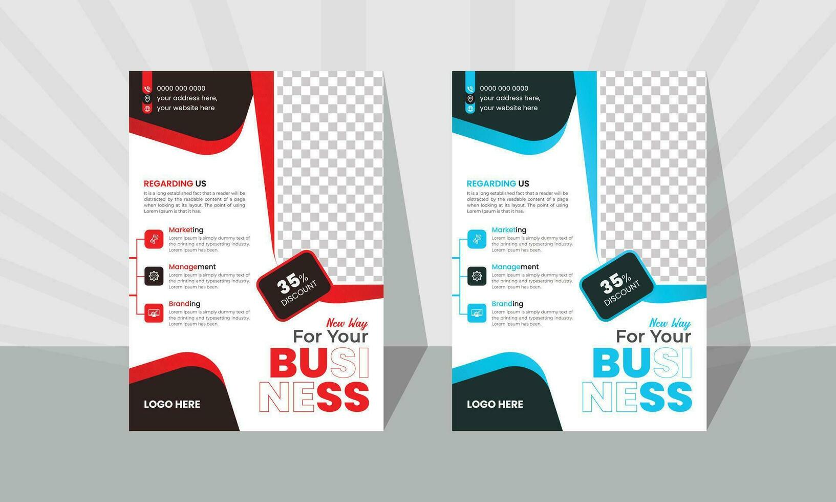 Creative corporate business flyer, pamphlet, brochure cover, and template design. Annual Report, Magazine, Poster, Business Presentation, Portfolio, and Banner vector templates.