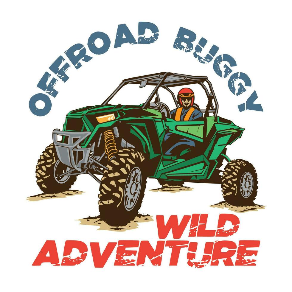 Buggy Extreme Adventure Trip Race Sport vector illustration, good for team  and racing club logo also t shirt design