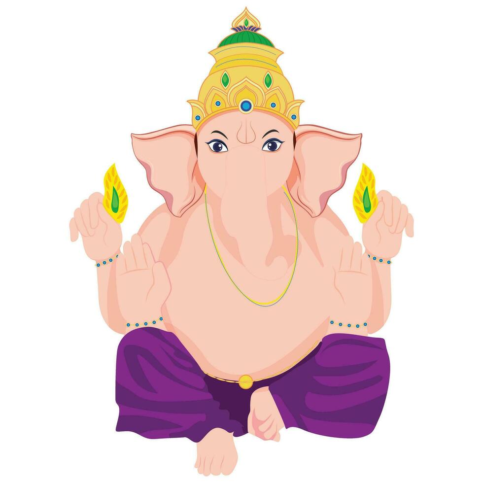 god Ganesha indian festival ganesha Chaturthi vector