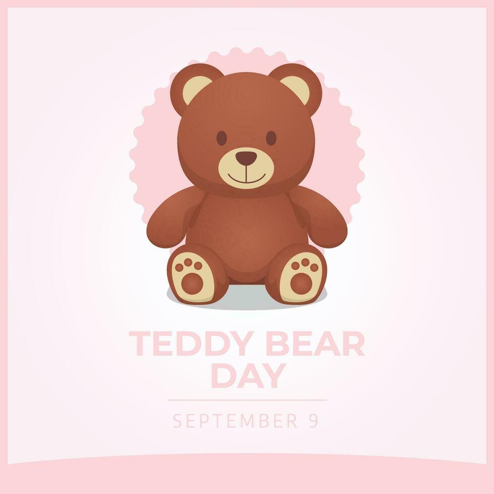 Teddy bear day design template good for celebration. bear vector illustration. flat design. vector eps 10.