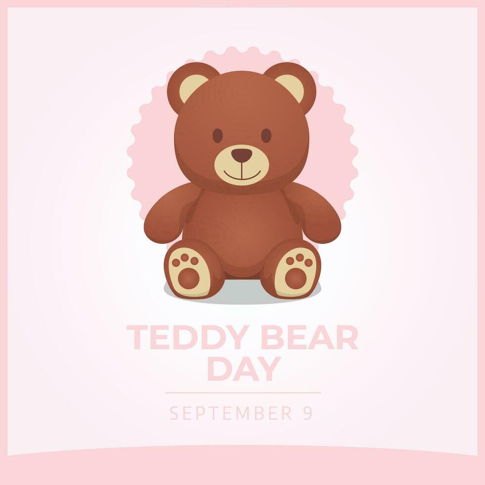 Teddy bear day design template good for celebration. bear vector illustration. flat design. vector eps 10.