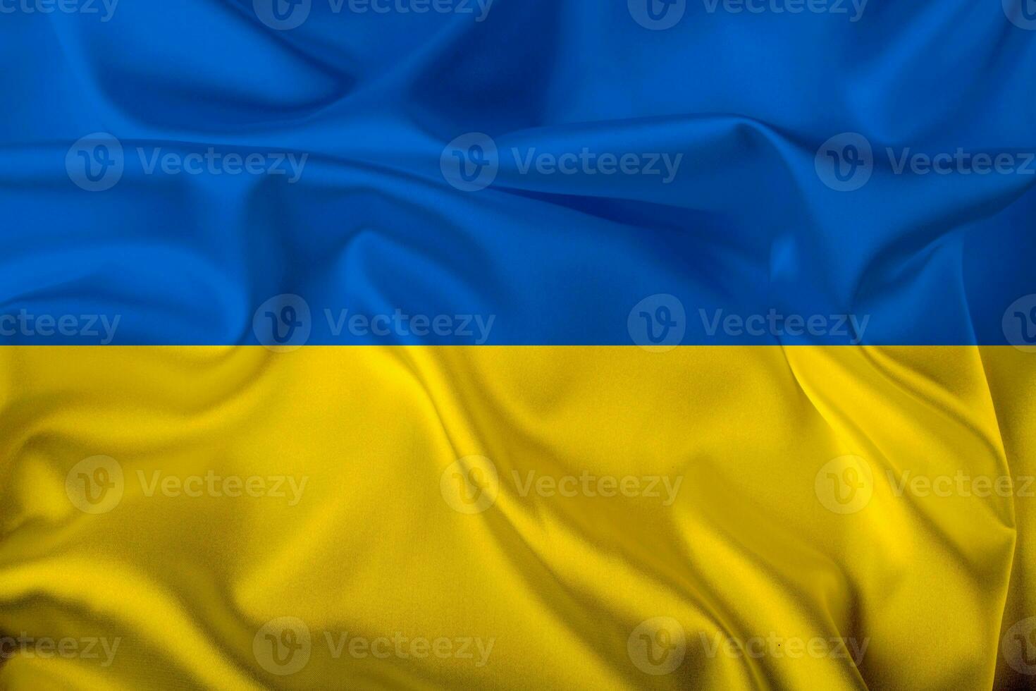 Ukrainian flag - satin, illustration photo