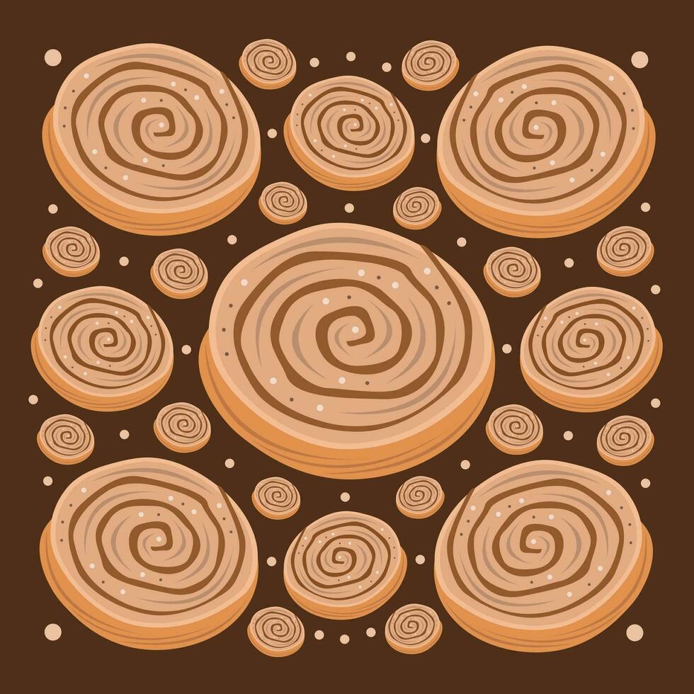 Cinnamon roll dessert vector illustration for graphic design and decorative element