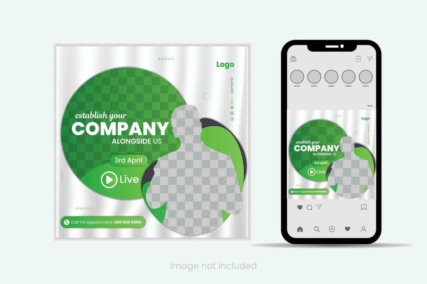 social media post square Digital marketing template vector