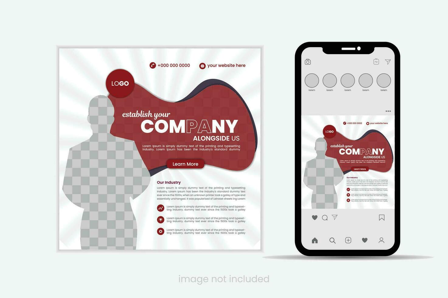 social media post square Digital marketing template vector