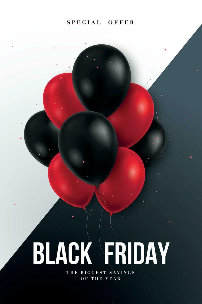 Black Friday sale banner. vector