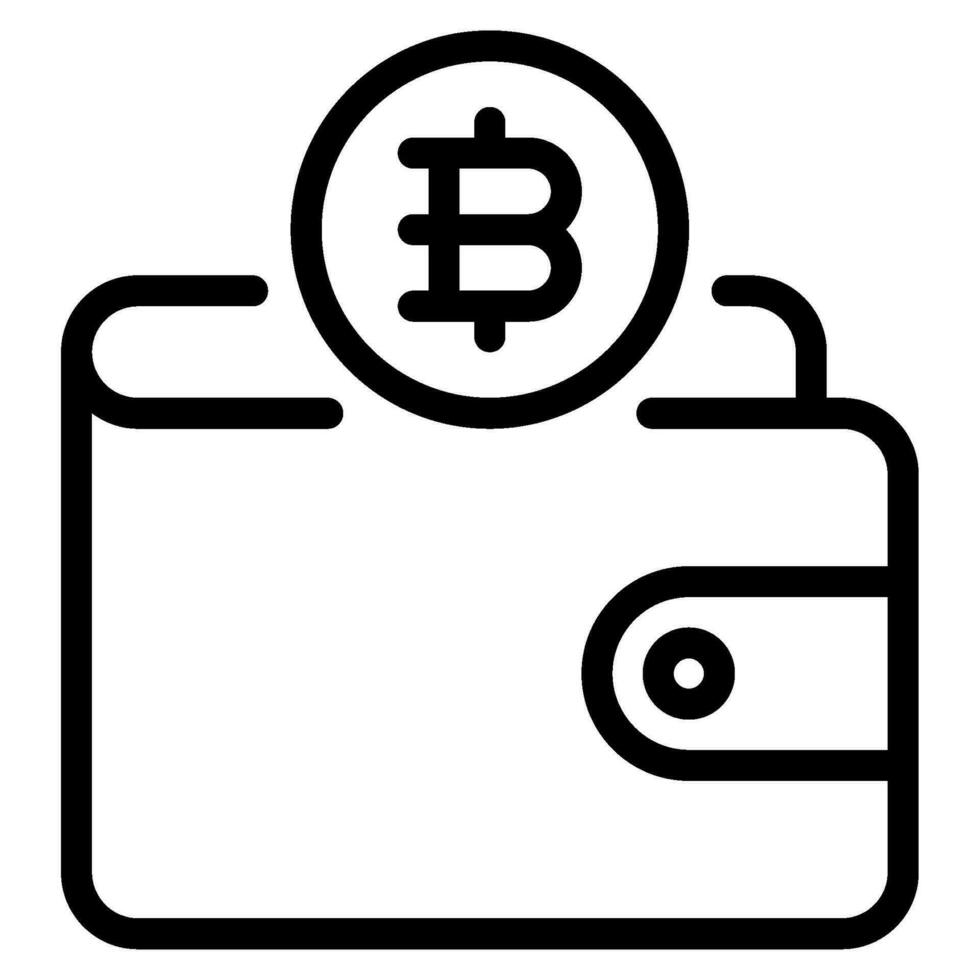 Cryptocurrency Wallet Icon vector