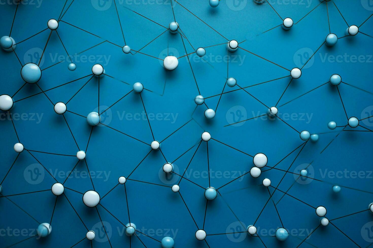 Science connect abstract background networking structure technology polygon blue atom scientific tech photo