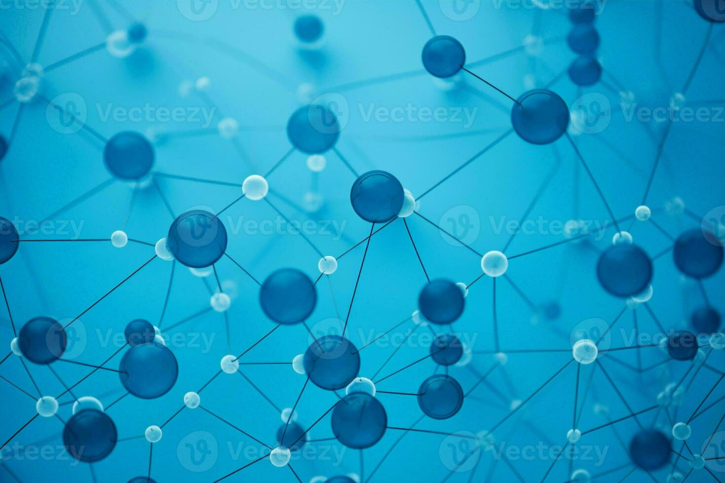 Connect tech blue three-dimensional background surface technology research polygon abstract business science networking atom photo