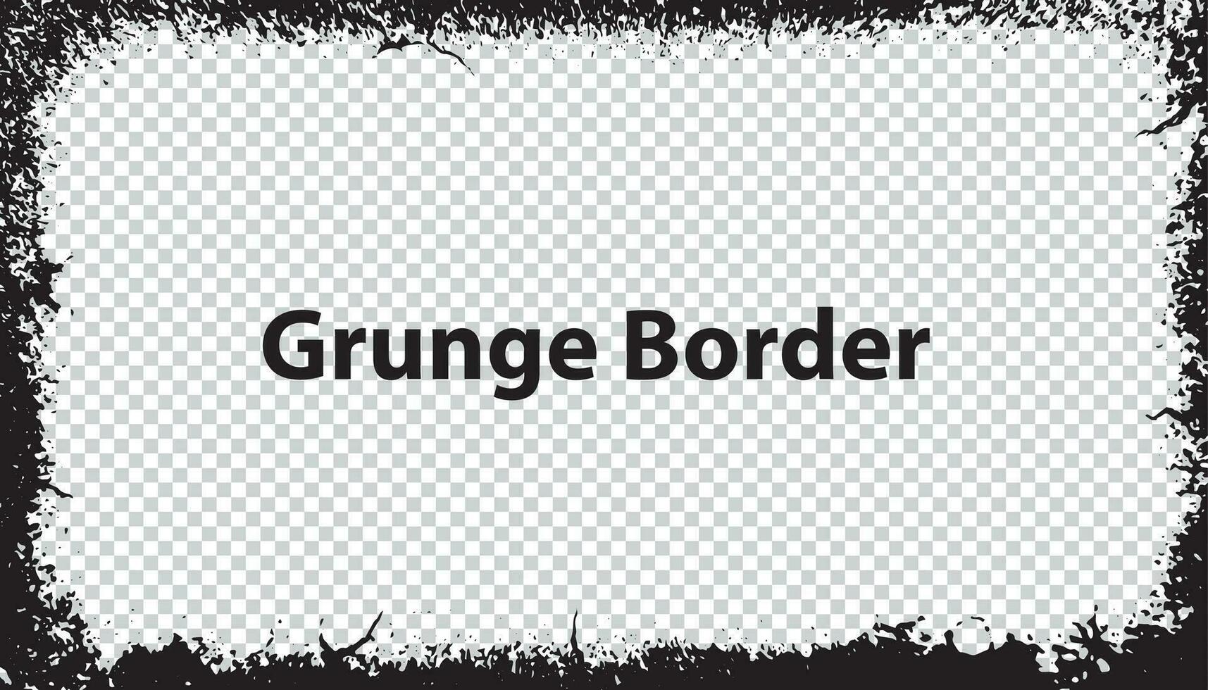 grunge frontera con negro y blanco pintar texto, grunge borde, grunge marco sucio, resumen vector