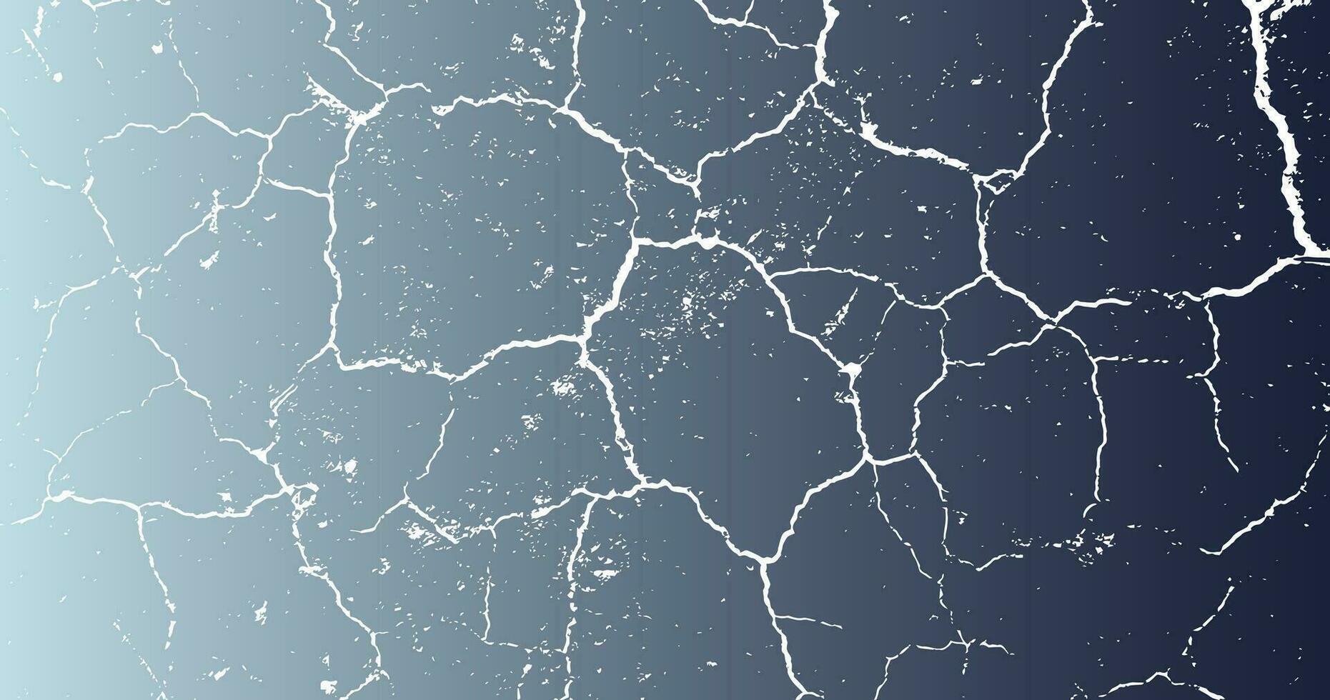 cracked and cracked wall background with blue sky,  grunge texture with gradient background, noise, broken, dark, black, abstract, vector