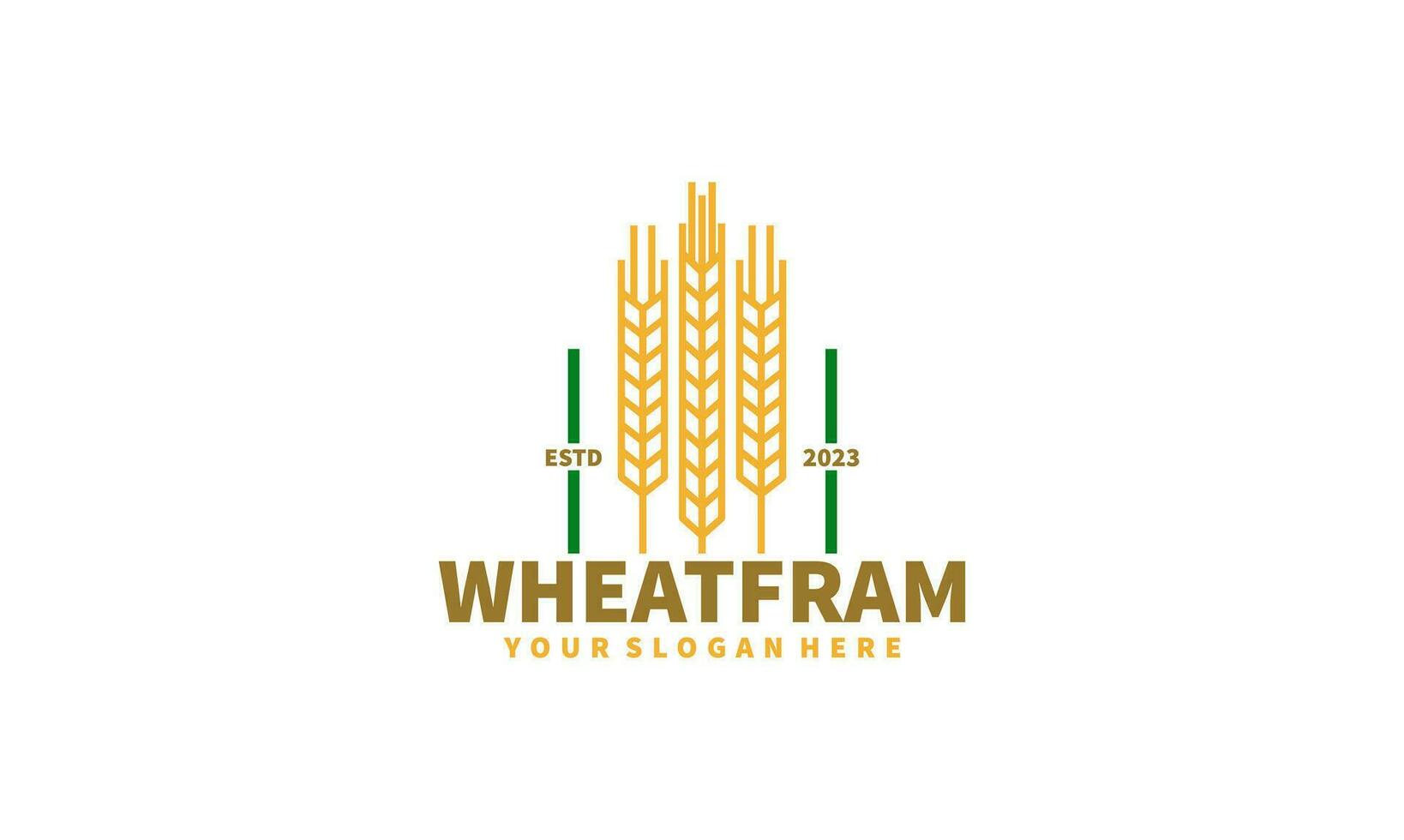 Wheat grain logo design vector. Grain wheat field logo concept  agriculture wheat logo template vector