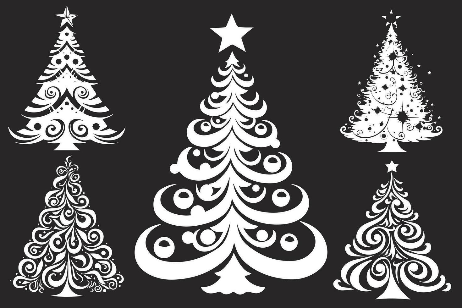 Navidad árbol silueta diseño vector