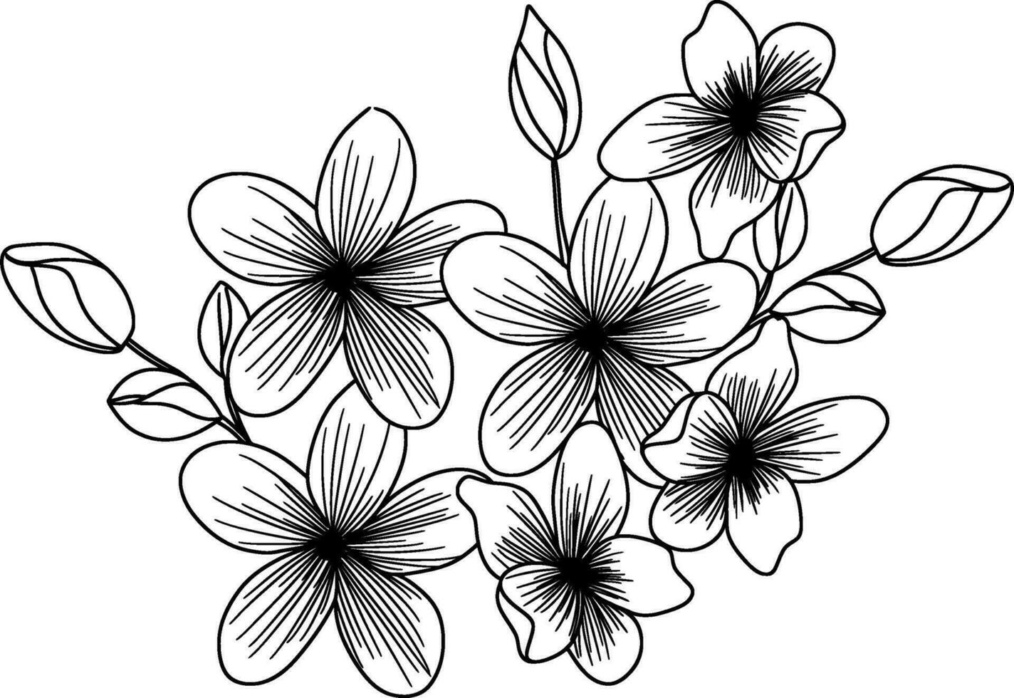Sketch of Floral Arrangement Illustration vector