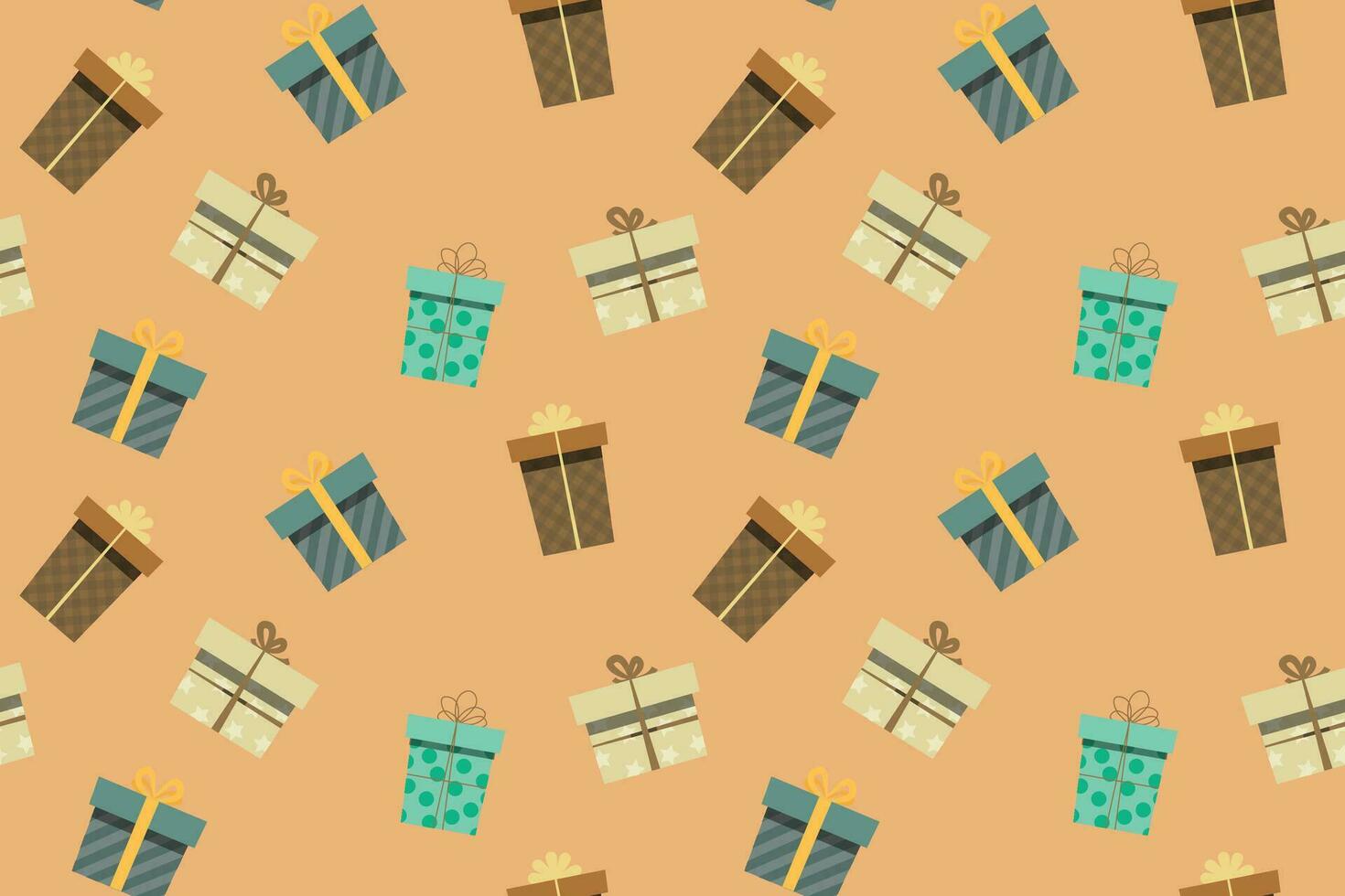 Abstract different gift box with snow flakes background. vector