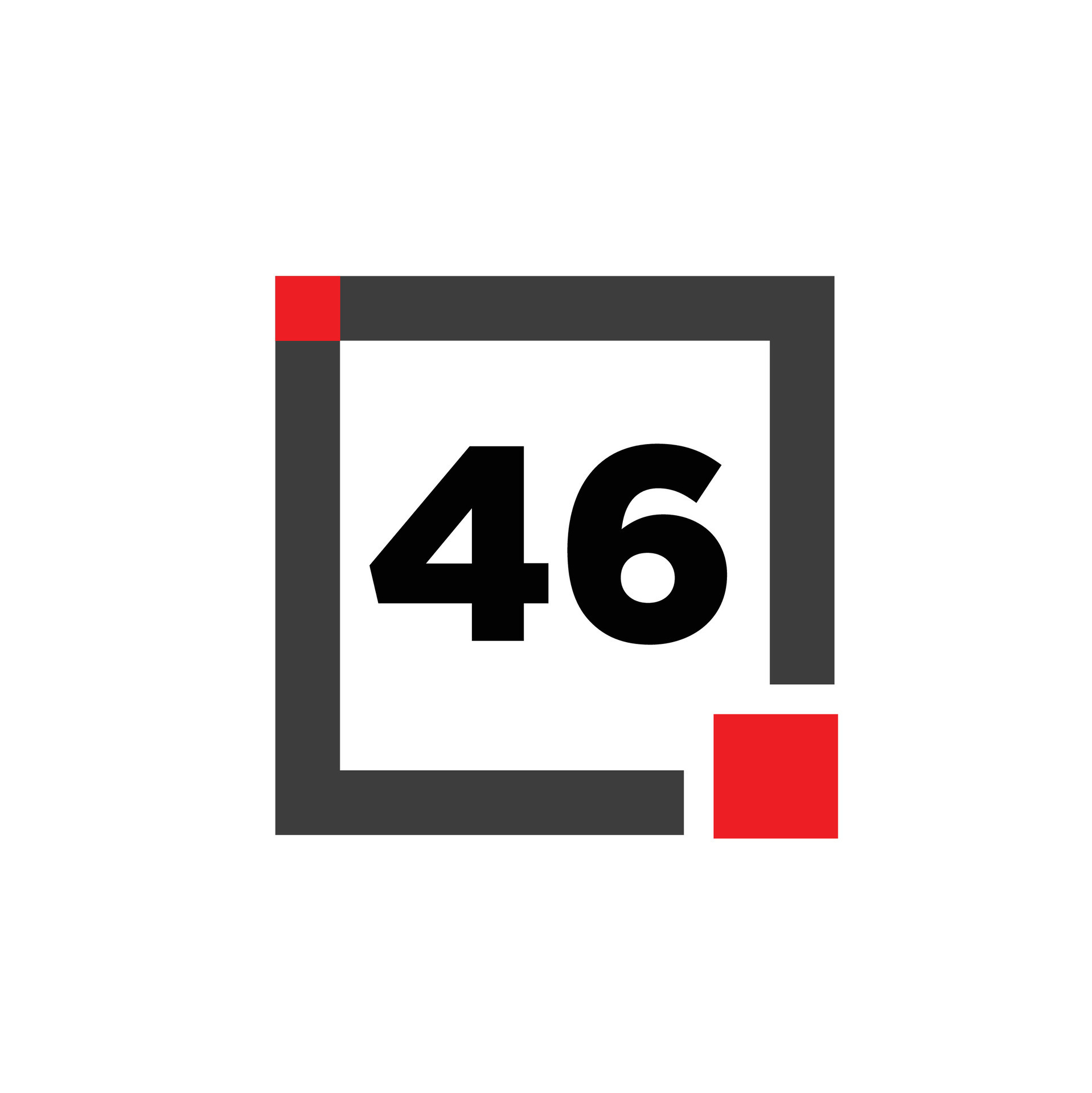 46 number with box icon. 46 typography monogram. 27603613 Vector Art at ...