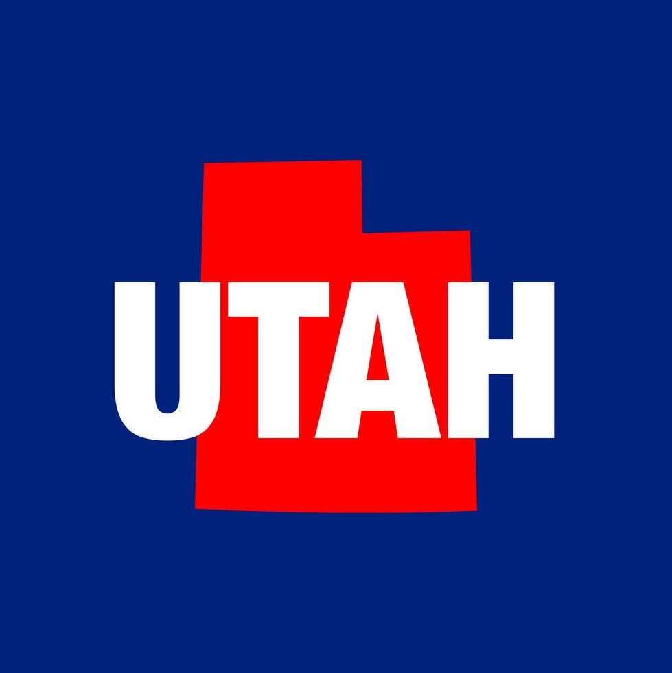 Utah mapa tipografía con mapa vector. vector