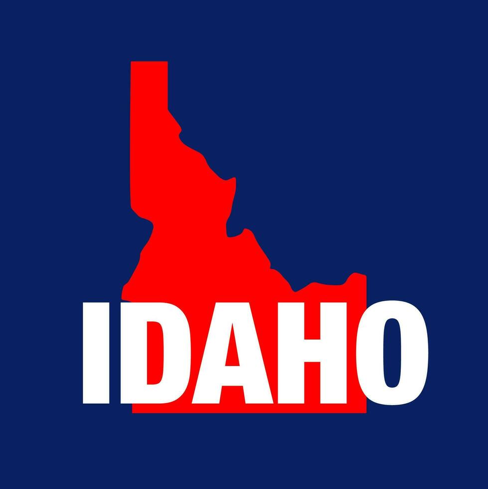 IDAHO state map in red color. IDAHO map. vector