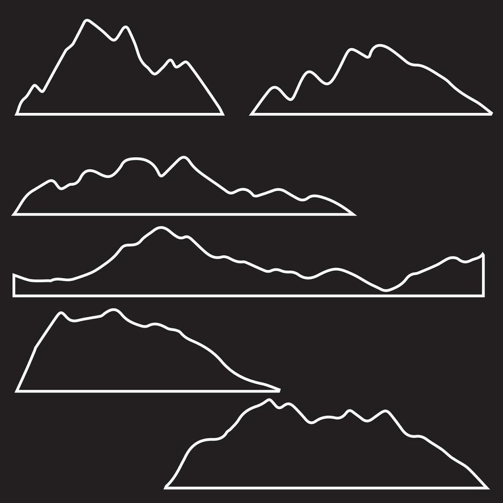 Mountain Shapes For Logos vector