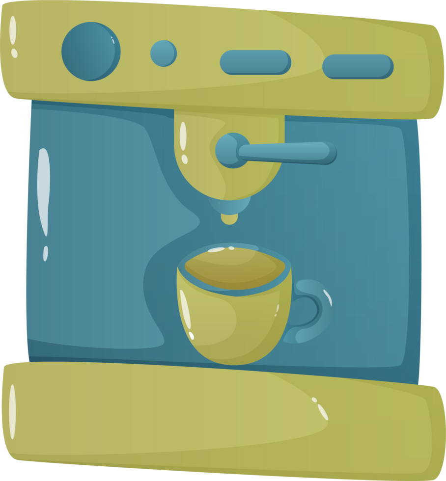 Hand draw coffee pot png