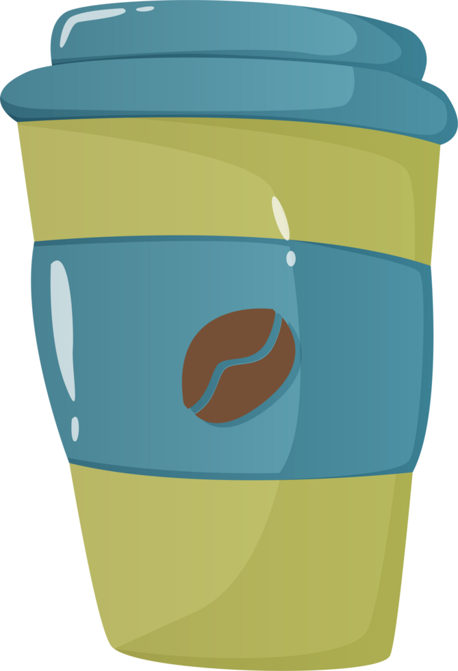 hand dra kaffe pott png