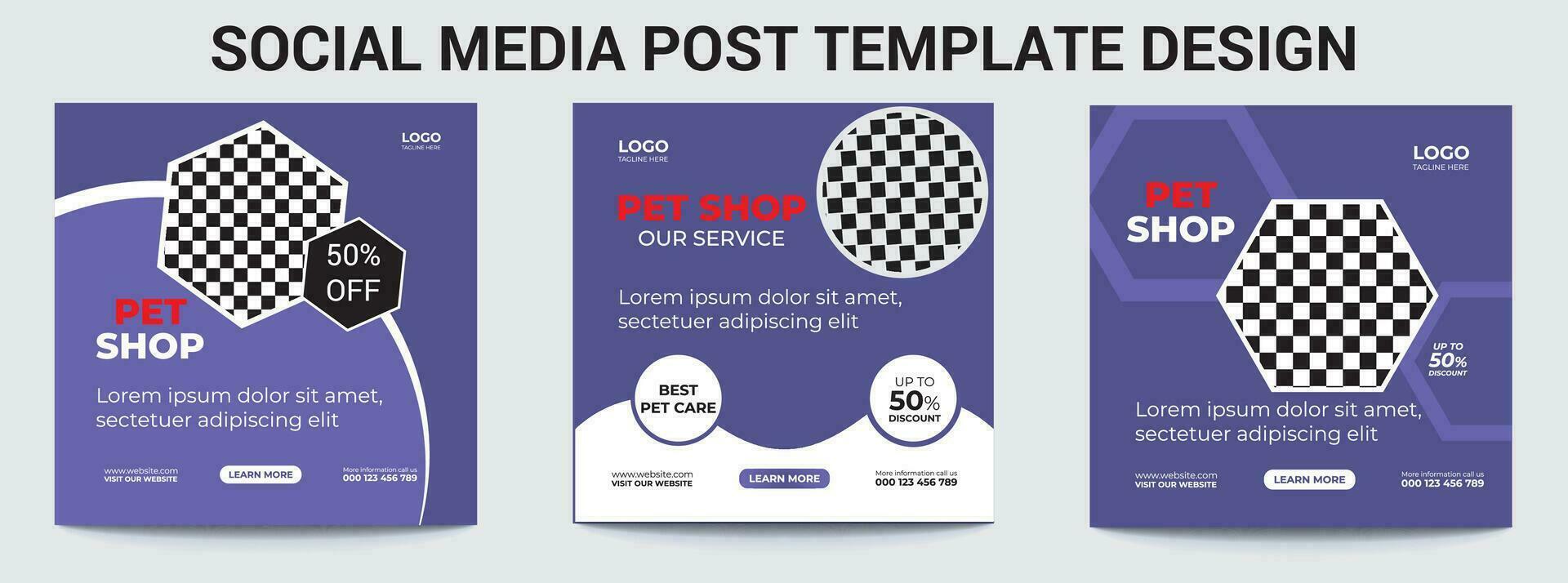 PPet shop banner for social media post and story templaterint vector