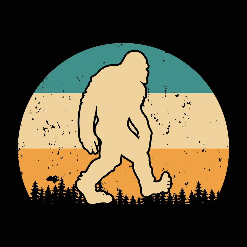 bigfoot t shirt design vector