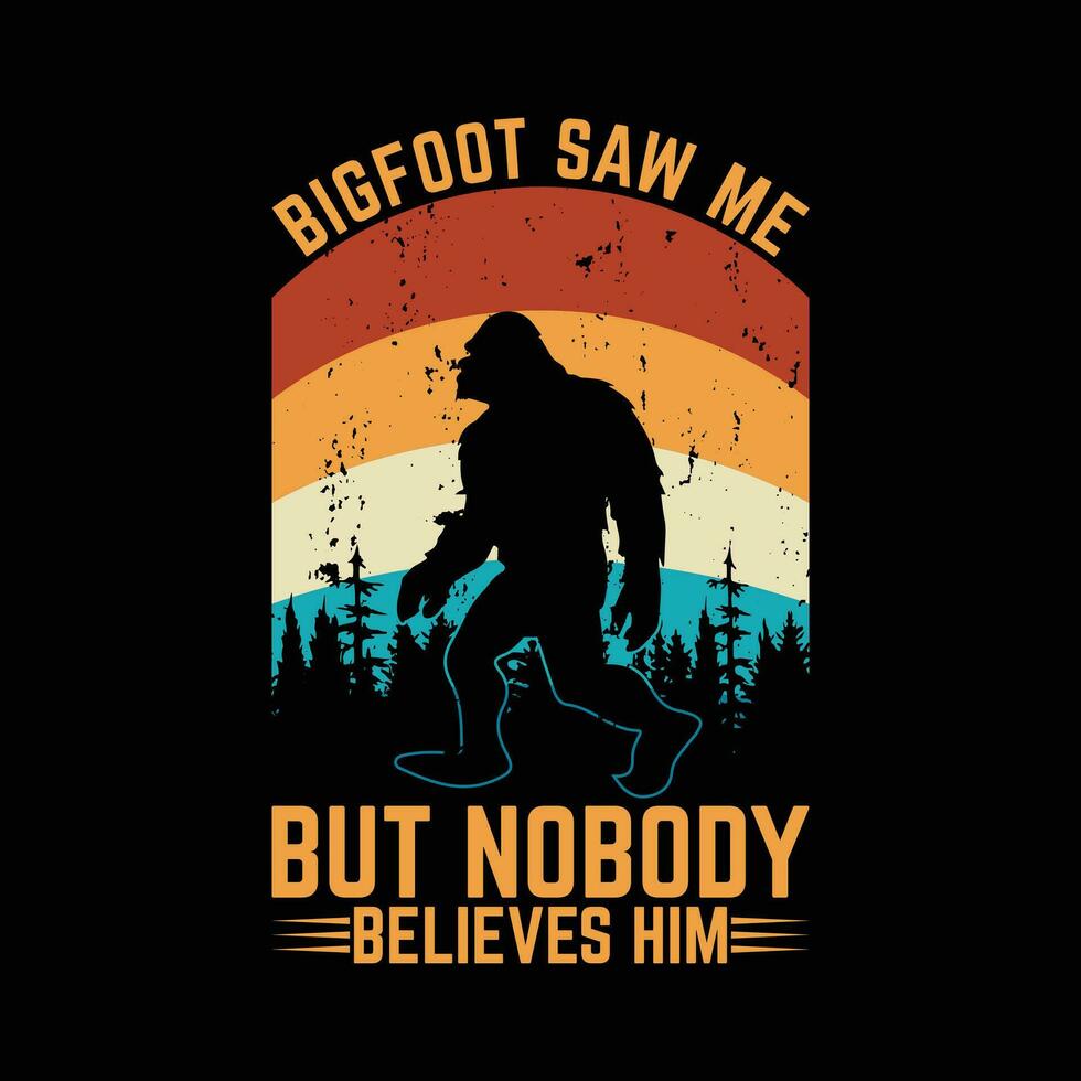 bigfoot t shirt design vector