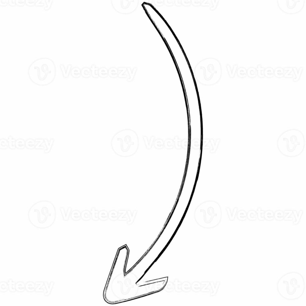 Arrow hand drawing for decoration and design. photo