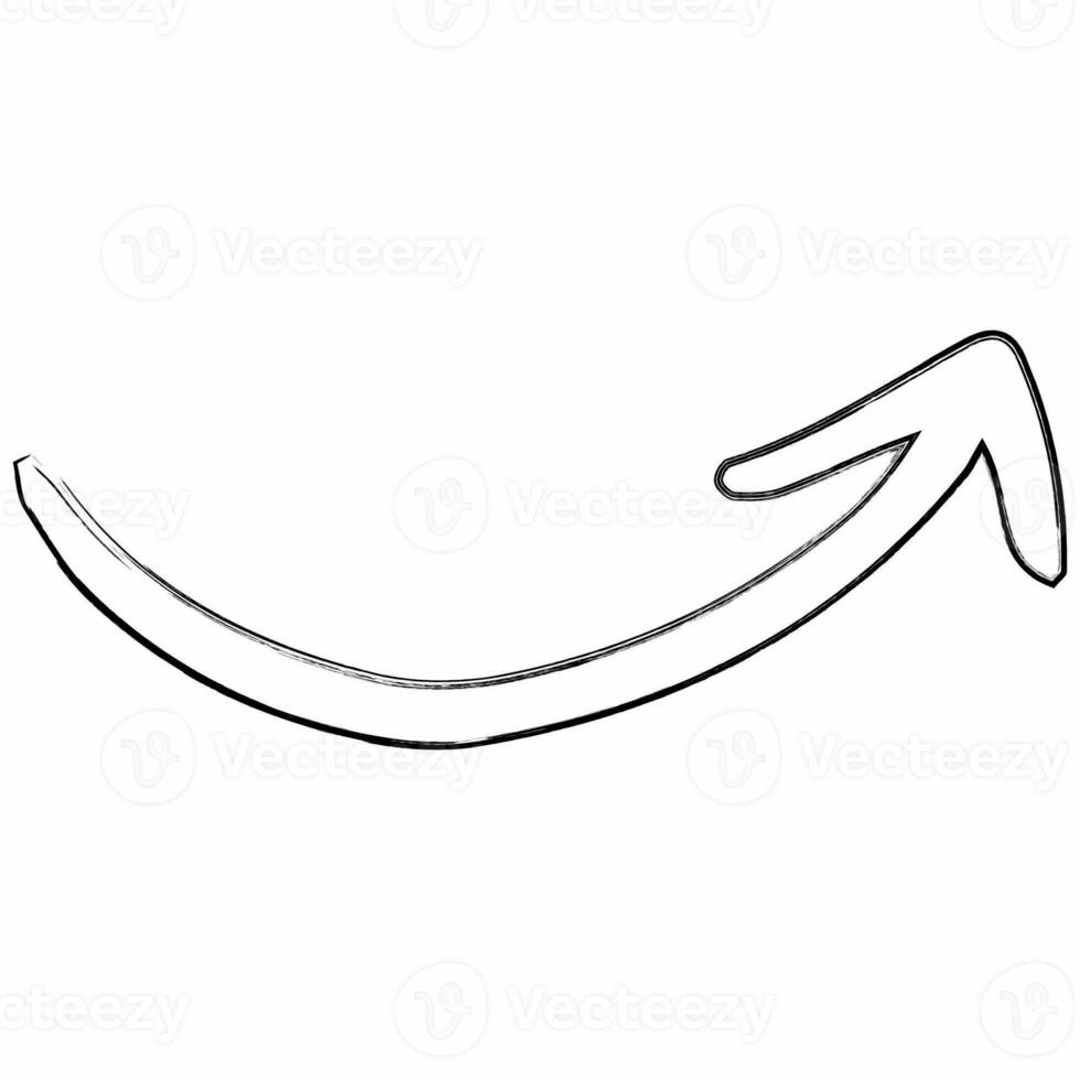 Arrow hand drawing for decoration and design. photo