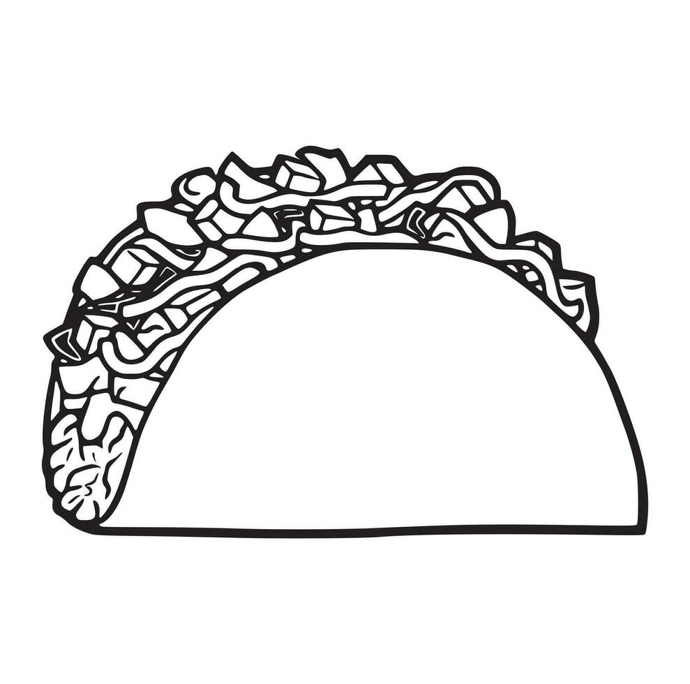 Taco mexican food vector