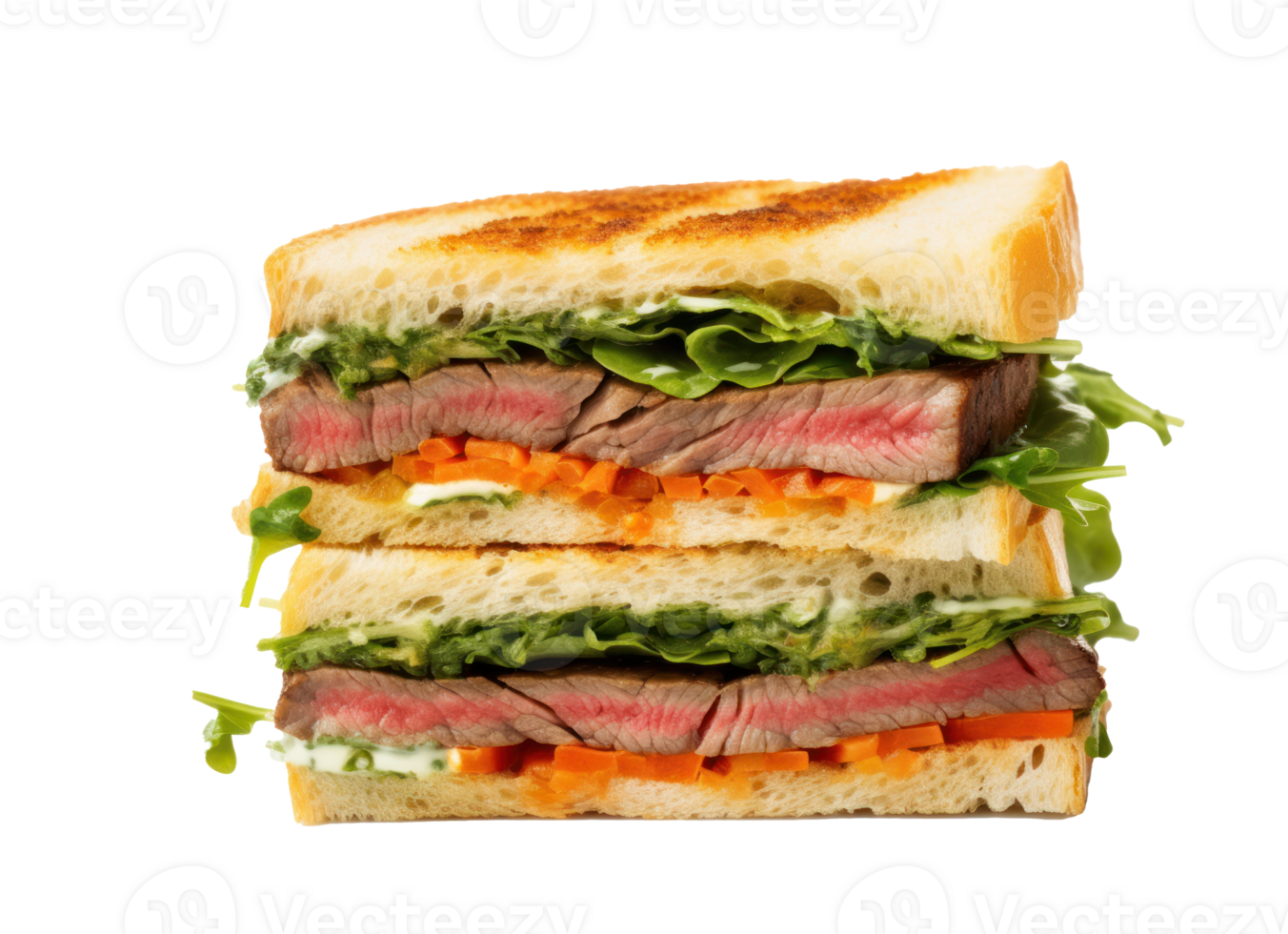 Hot steak sandwich isolated png