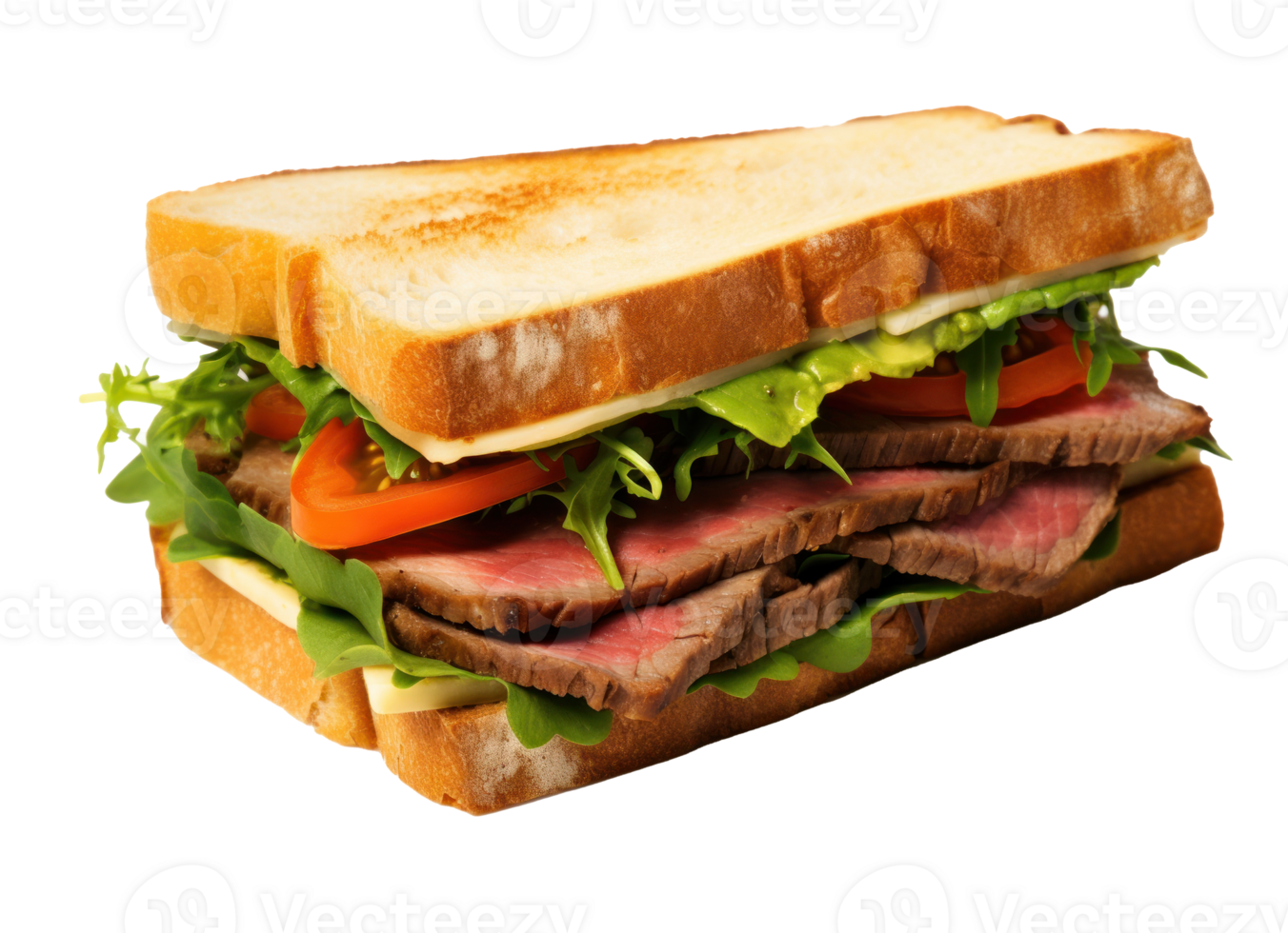 Hot steak sandwich isolated png