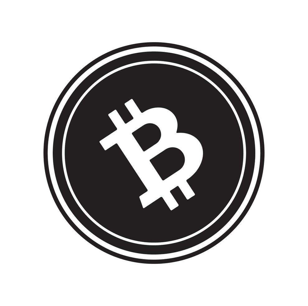 Bitcoin icon sign payment symbol. Cryptocurrency logo. Simple vector. vector