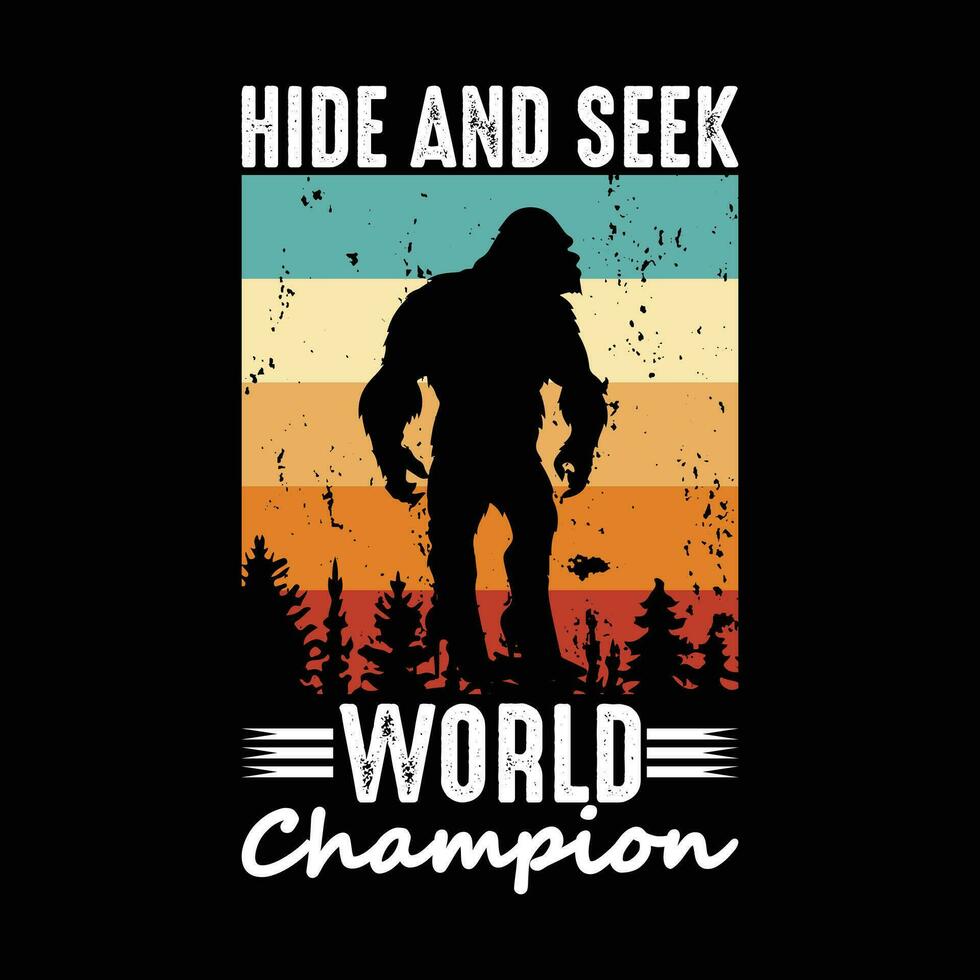 bigfoot t shirt design vector