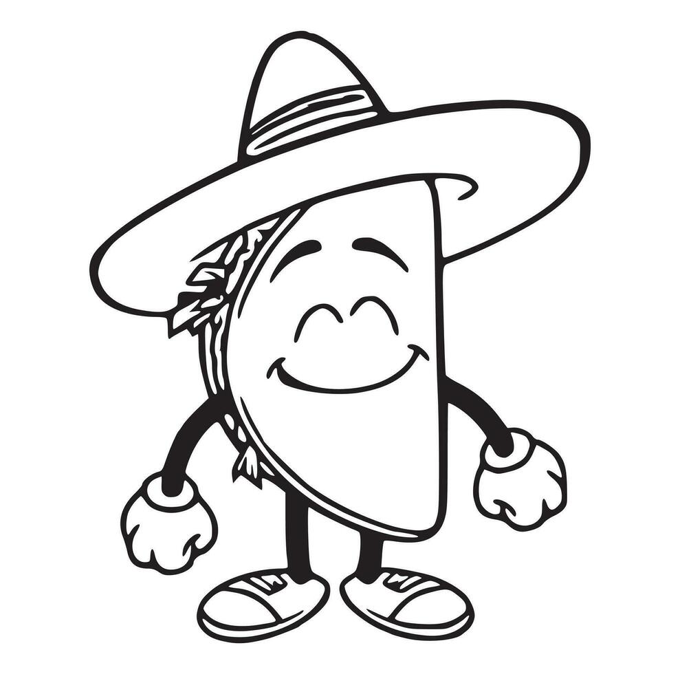 Taco mexican food vector