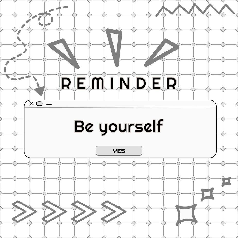 Be yourself background vector