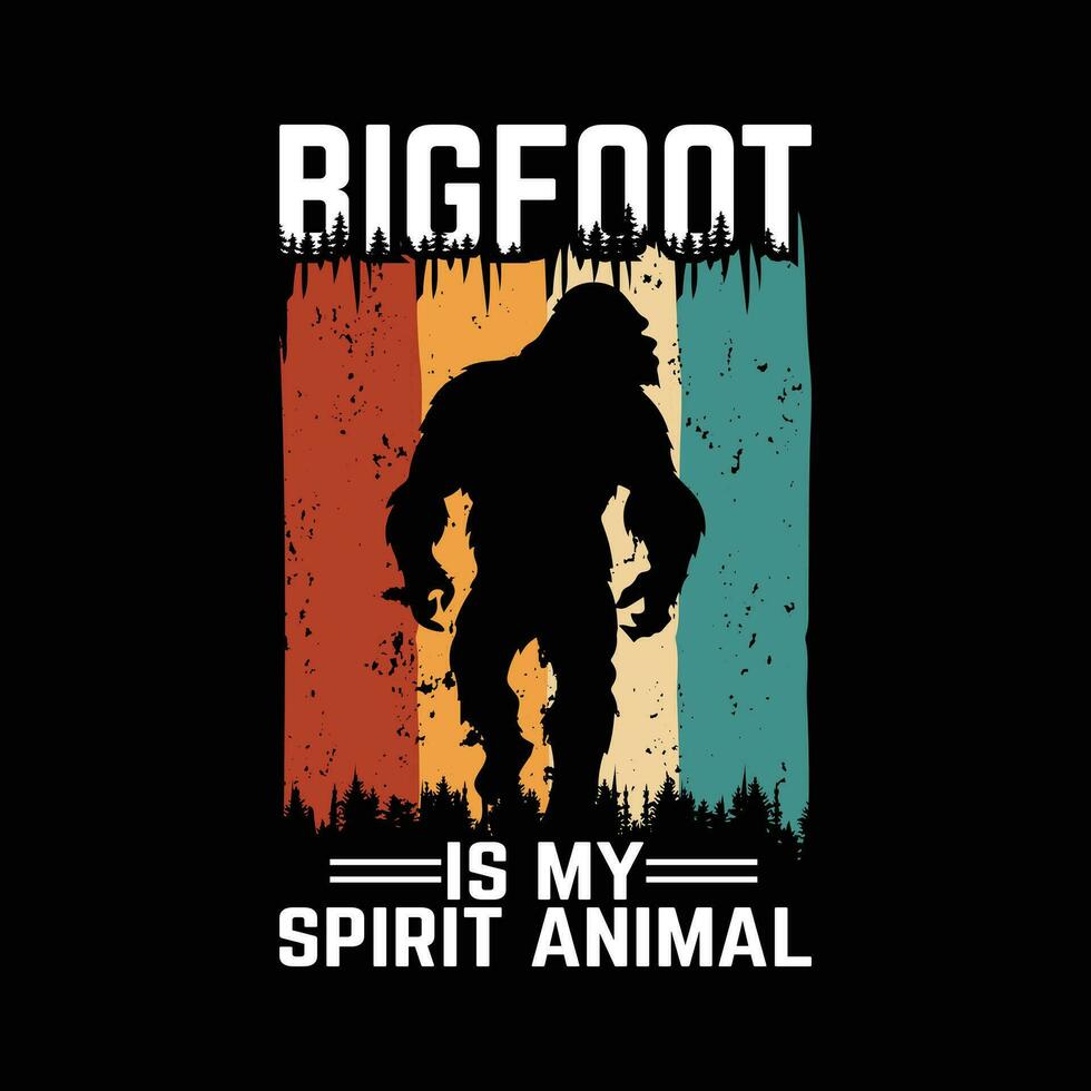 Funny bigfoot t shirt design vector