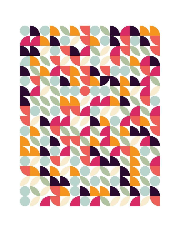 Geometric shapes pattern background. Vector illustration.