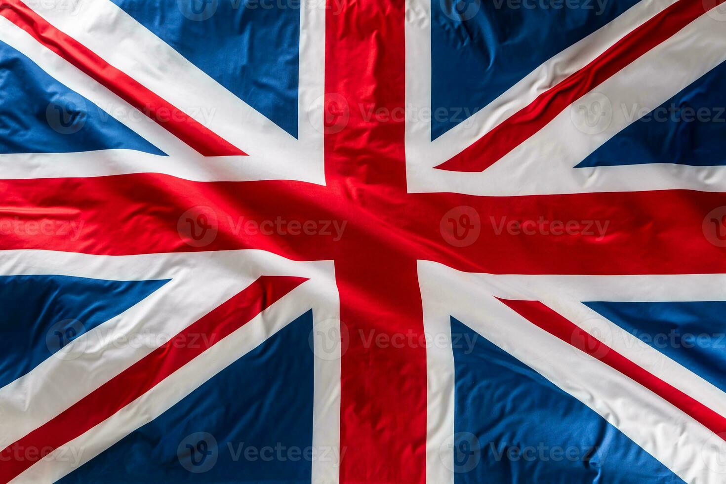 de cerca de Unión Jack bandera. Reino Unido bandera. británico Unión Jack bandera soplo en el viento foto