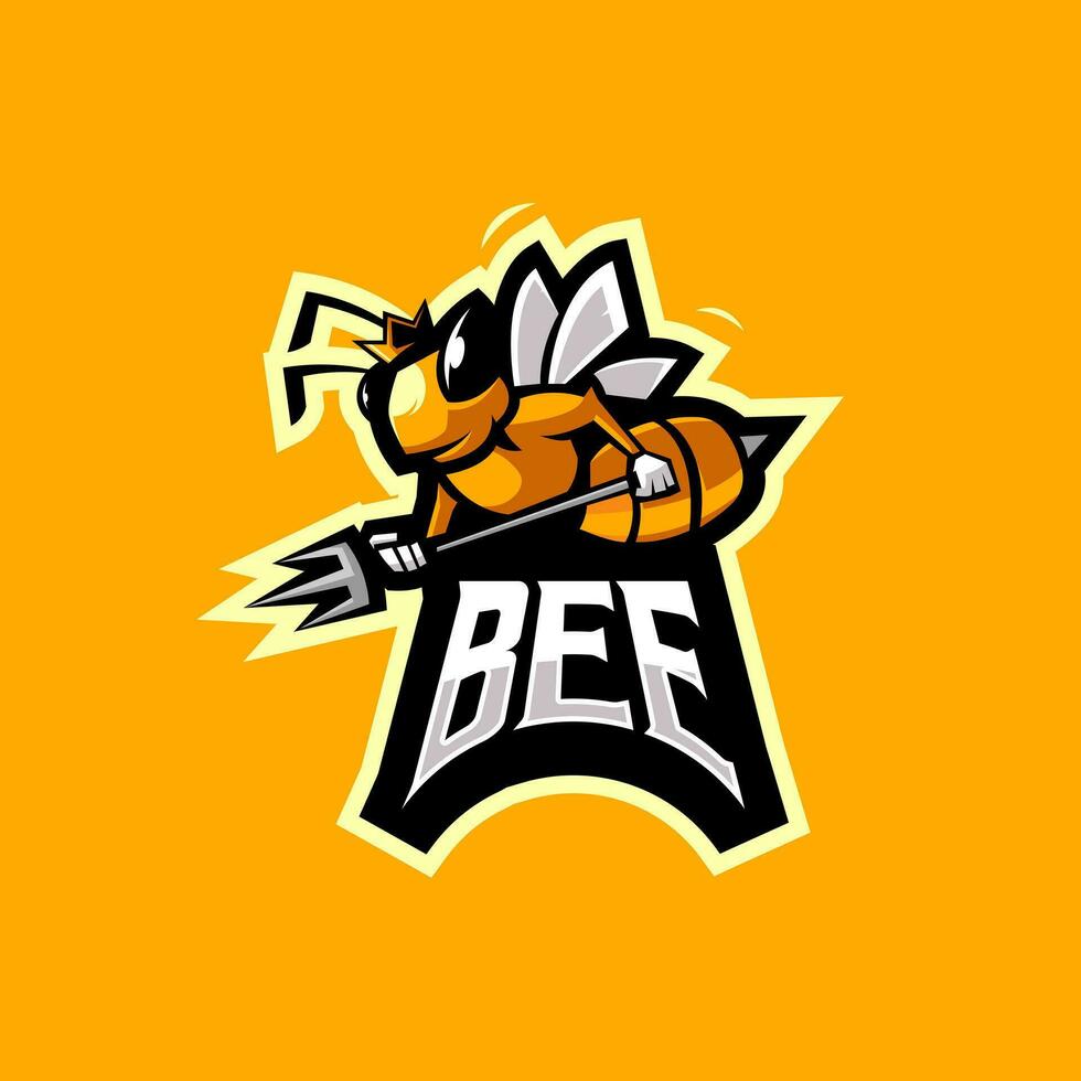 King Bee Mascot logo vector