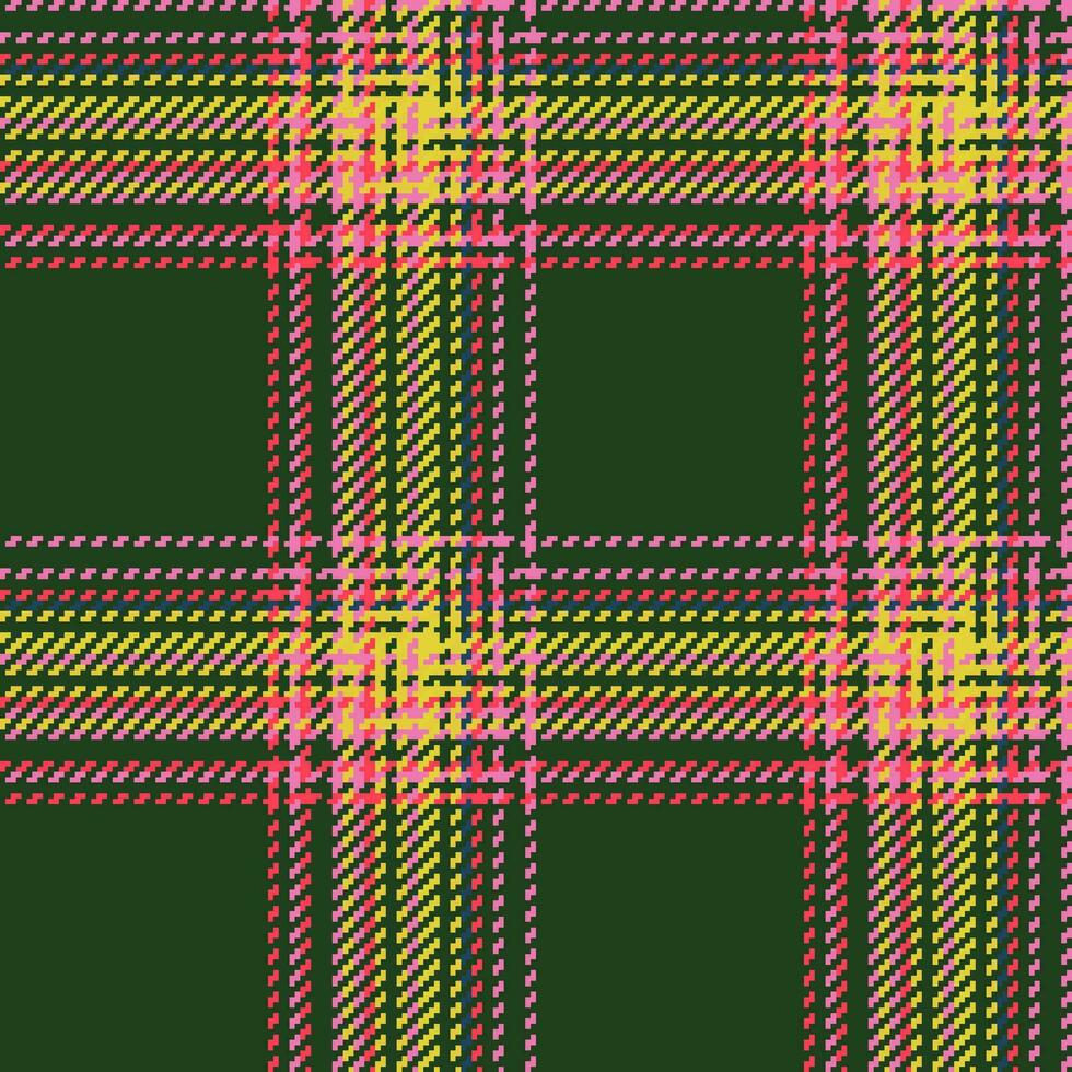 Seamless fabric pattern of tartan texture check with a vector plaid background textile.