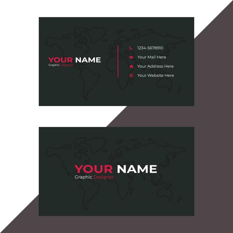 diseño de tarjeta de visita simple vector