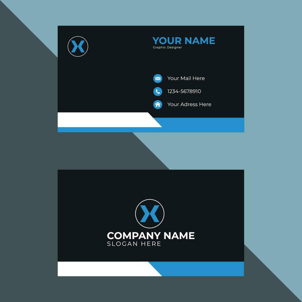 Personalized business card design vector