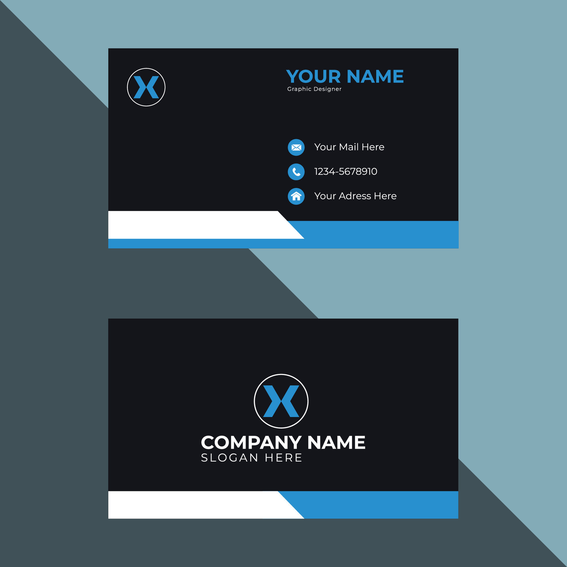 Personalized business card design 27606328 Vector Art at Vecteezy