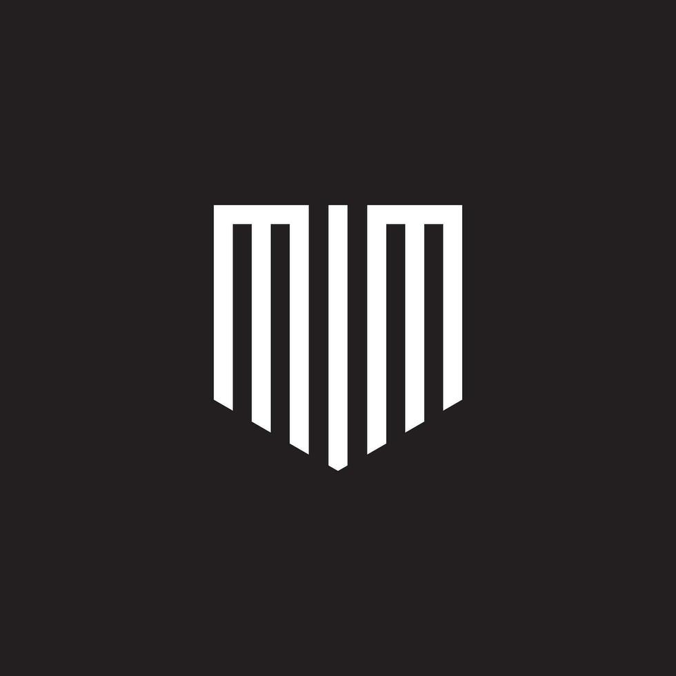 Abstract letter MIM logo design vector template